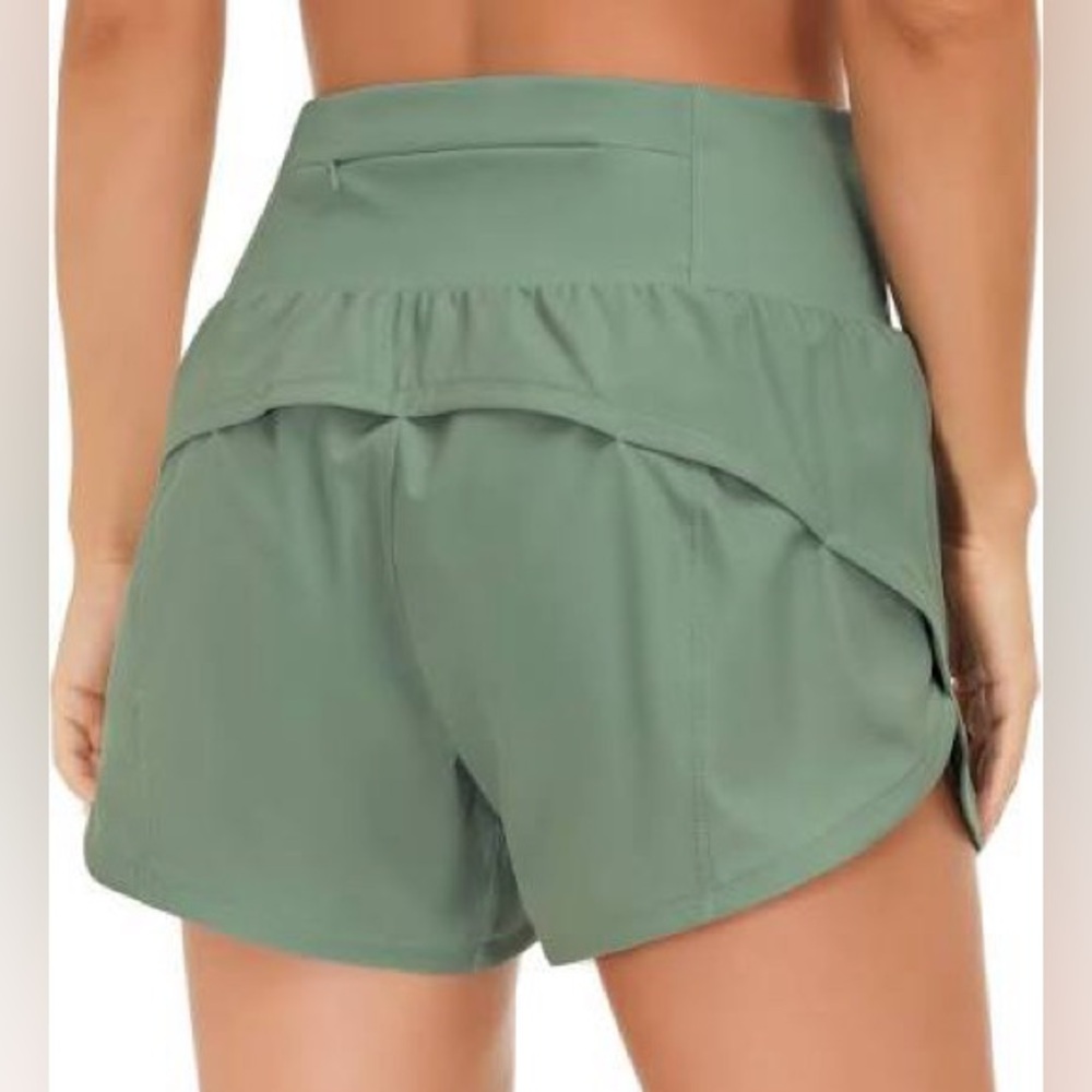 Women's Green Athletic Shorts